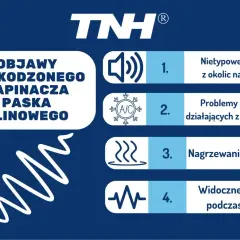 Objawy uszkodzonego napinacza paska klinowego: nietypowe dźwięki, problemy z układami, nagrzewanie się paska, drgania. Wymiana paska klinowego to szybka naprawa.