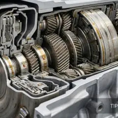 Przekładnia automatyczna z widocznym konwerterem momentu obrotowego i zestawem kół zębatych. Klasyczna technologia, czy to tiptronic czy multitronic?