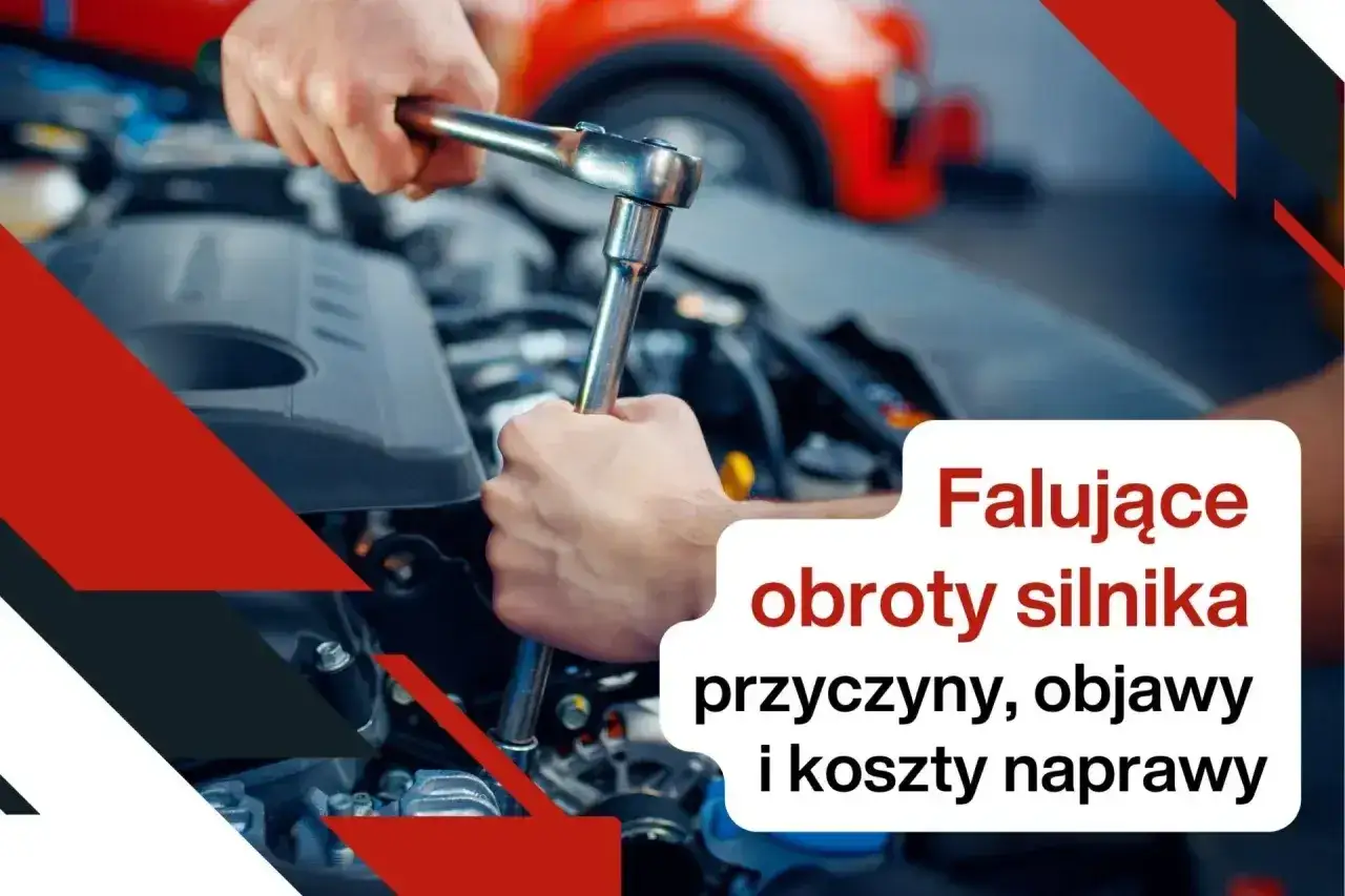 Mechanik naprawia silnik benzynowy. Tekst informuje o przyczynach, objawach i kosztach naprawy falujących obrotów na zimnym silniku.