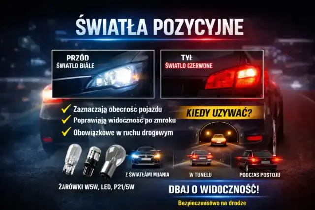 Światła pozycyjne a mijania - różnice, przepisy i usterki